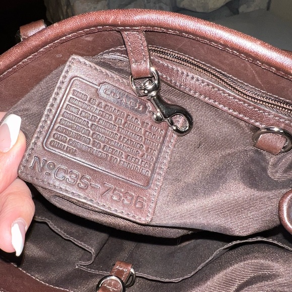 Vintage Y2K Coach Hampton Suede Satchel Bag - Picture 5 of 12